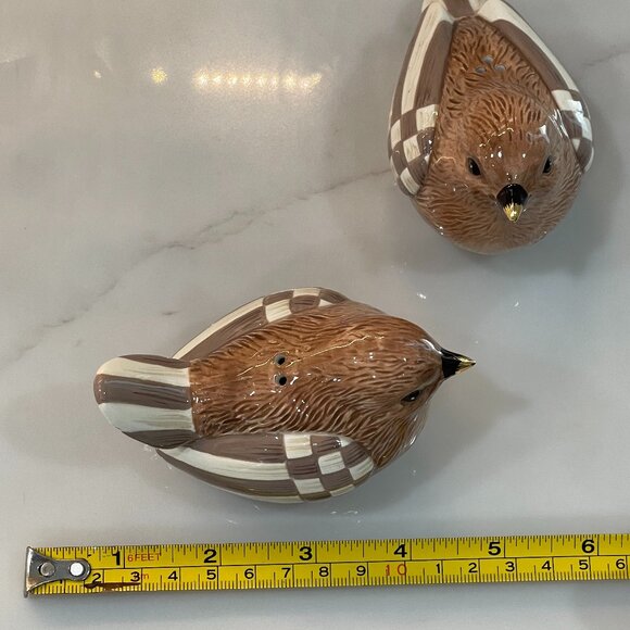 🐦 MacKenzie-Childs Songbird Salt & Pepper Set – Gilded Garden 🪻 - Picture 13 of 16